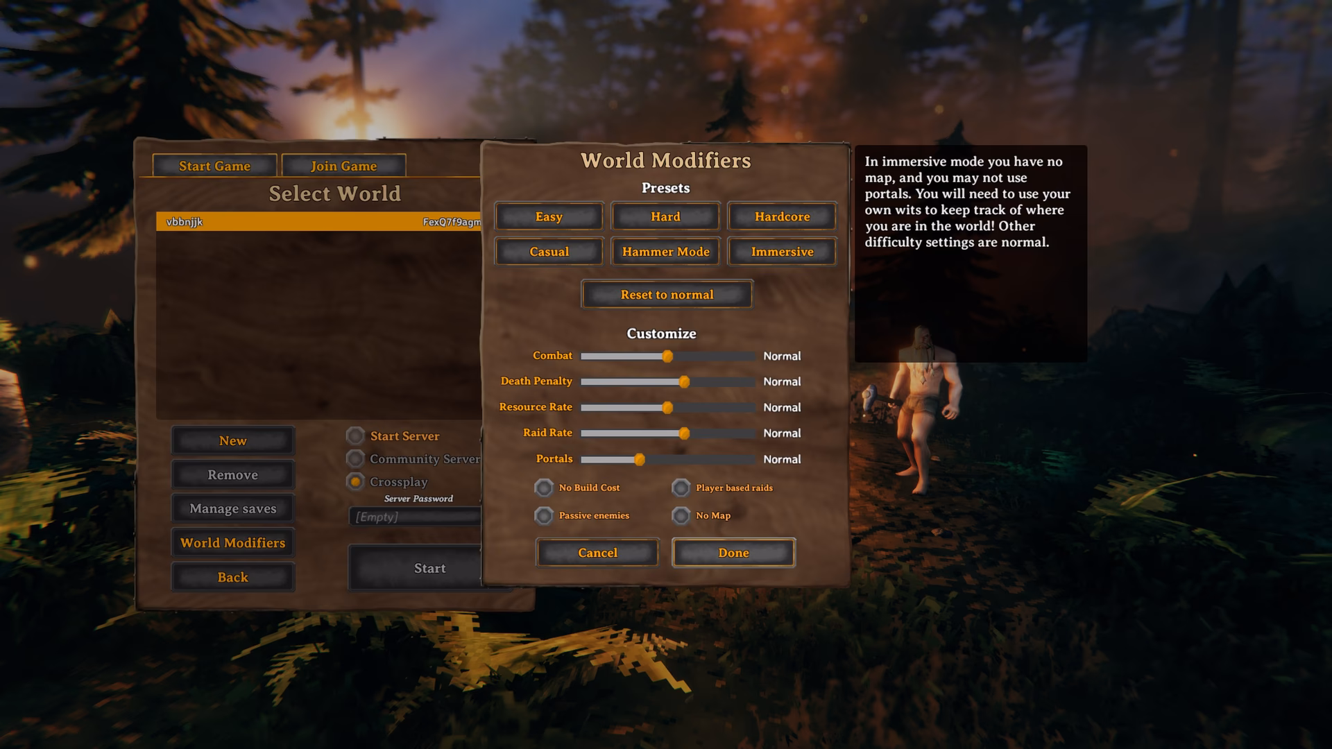 How do you switch modifiers in Valheim?