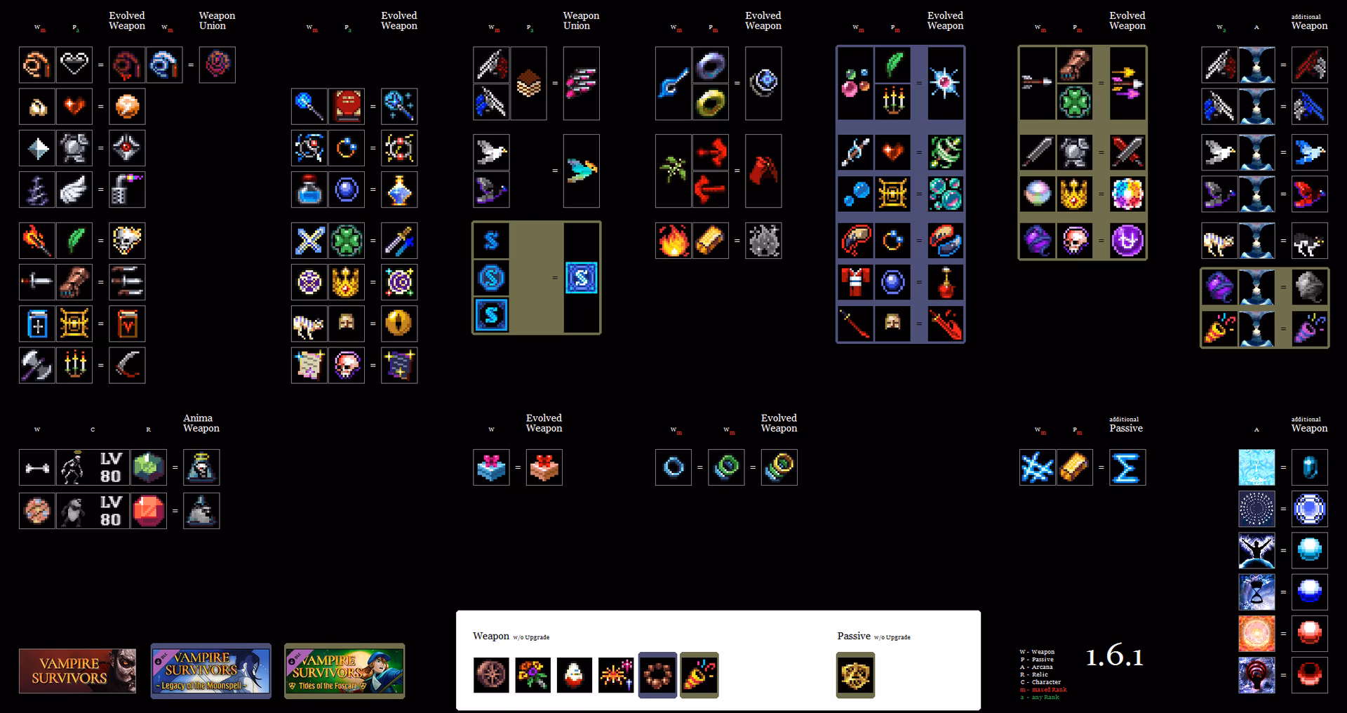 How do you evolve weapons in vampire survivors?