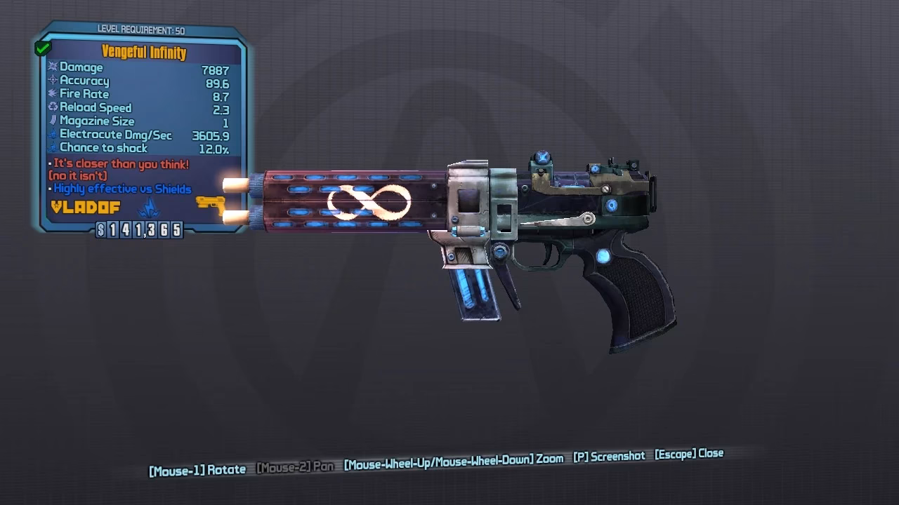 How many rounds does a vladof Infinity fire?
