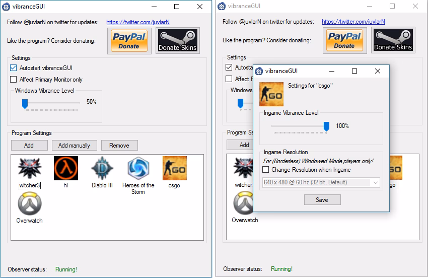 What is vibrancegui in Counter-Strike Global Offensive?