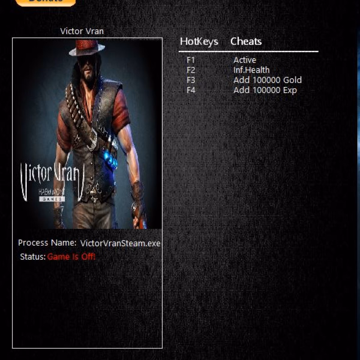 Does Victor Vran ARPG have cheats?