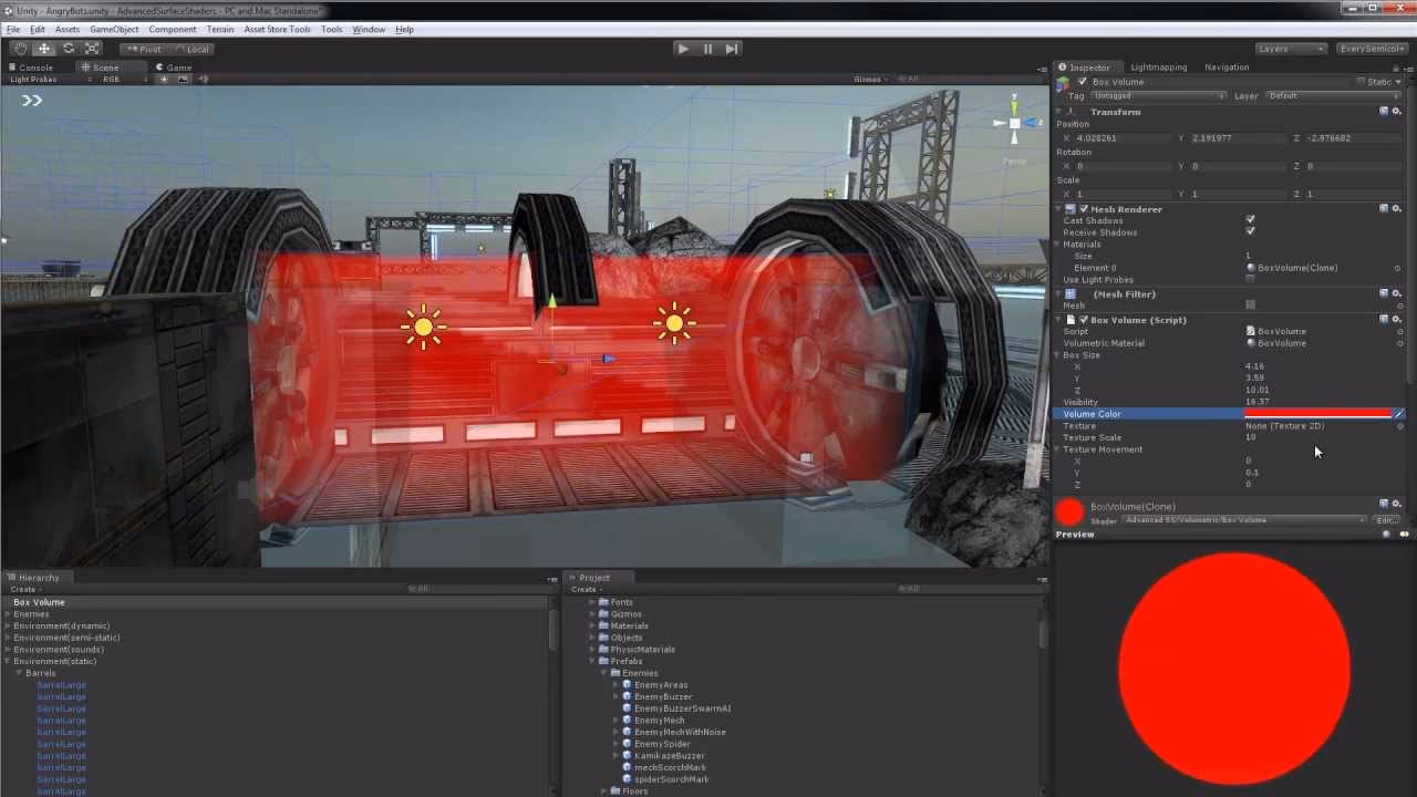 How do you change the shape of a volumetric shader?