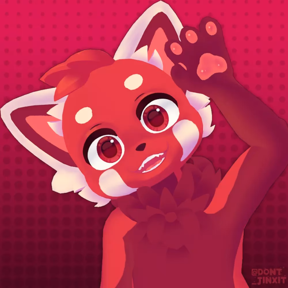 Is this a 3D model of a red panda used in VRChat?
