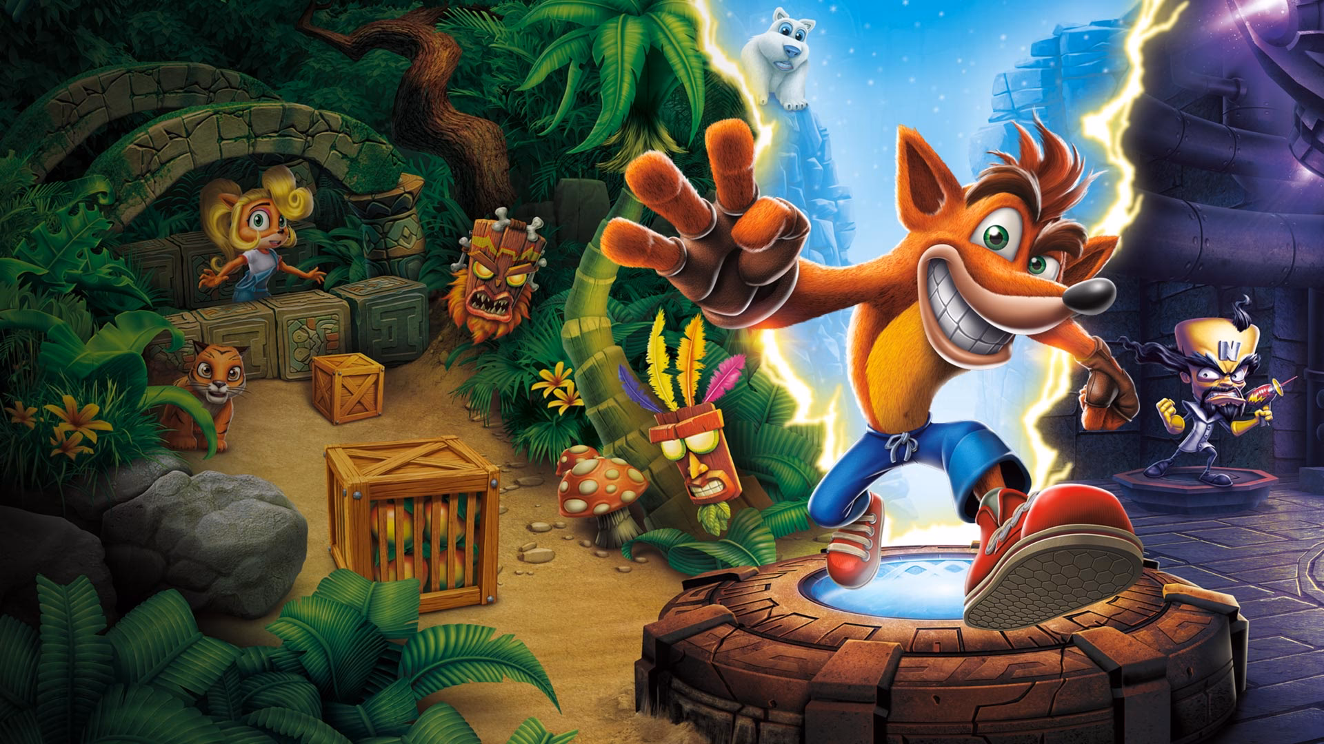 What size is a Crash Bandicoot wallpaper?