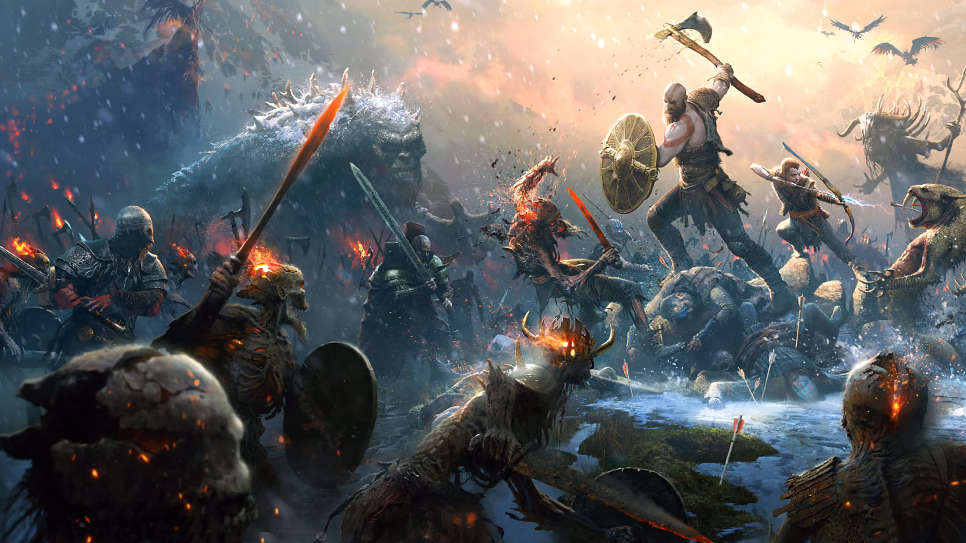 How many god of war 4K wallpapers are there?