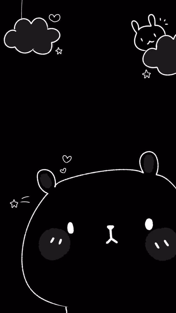 Where can I find kawaii black wallpapers?