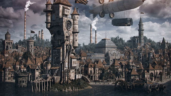 How to make a steampunk wallpaper?