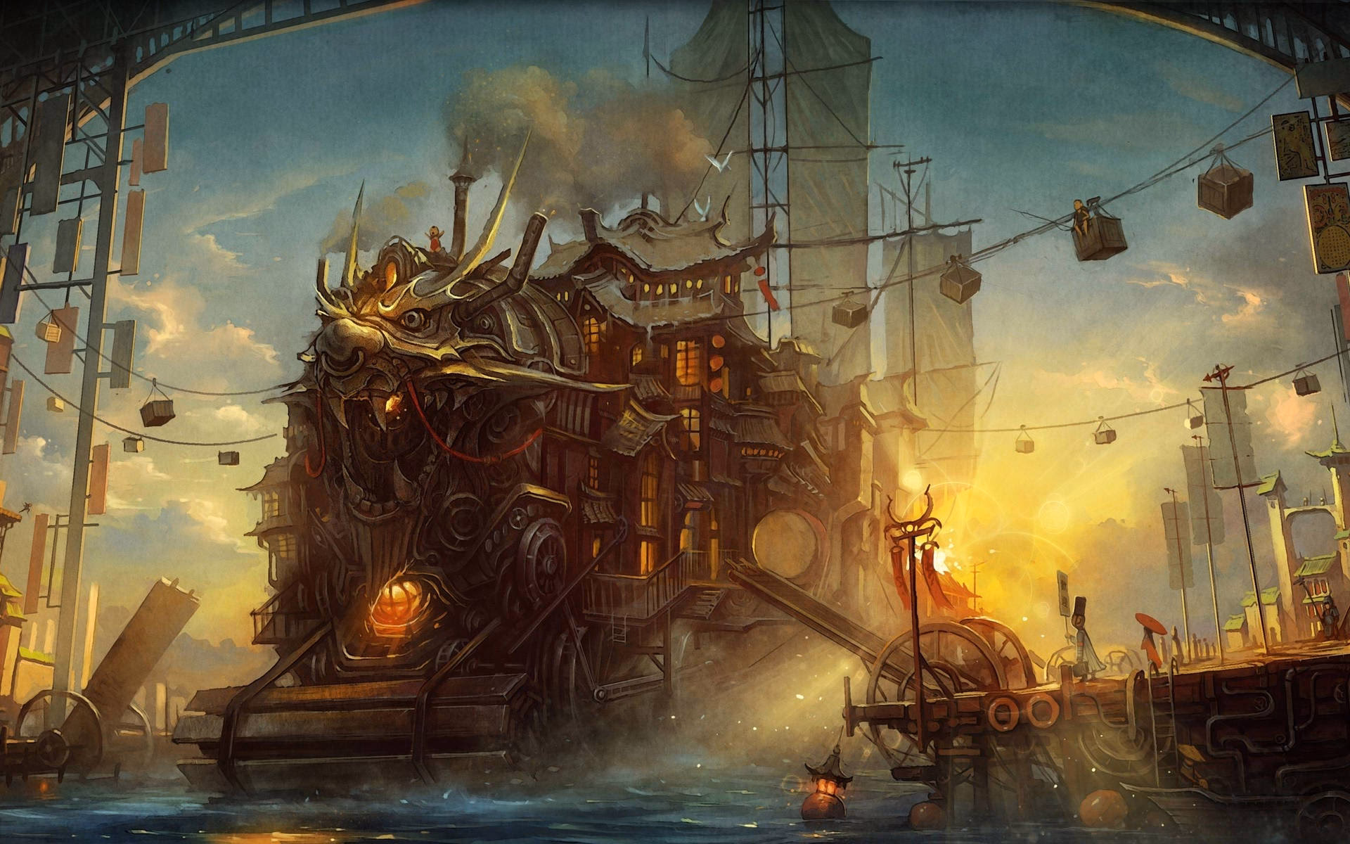 What kind of background do you use for steampunk?