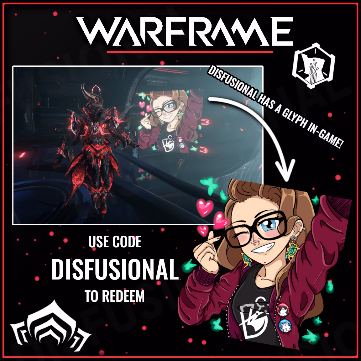 Can I get a custom Warframe glyph in-game?
