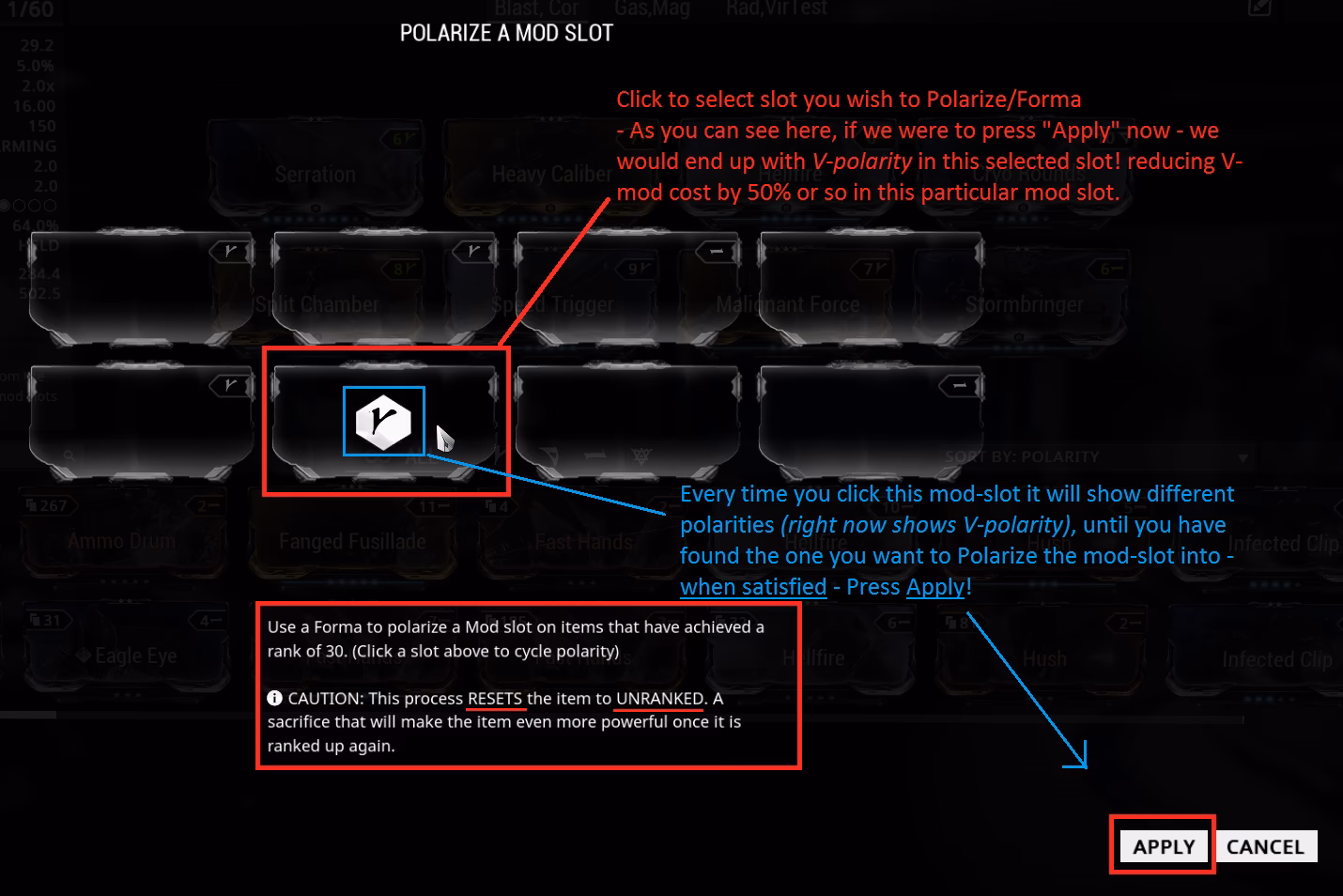 Why do Warframes start with different polarity layouts?