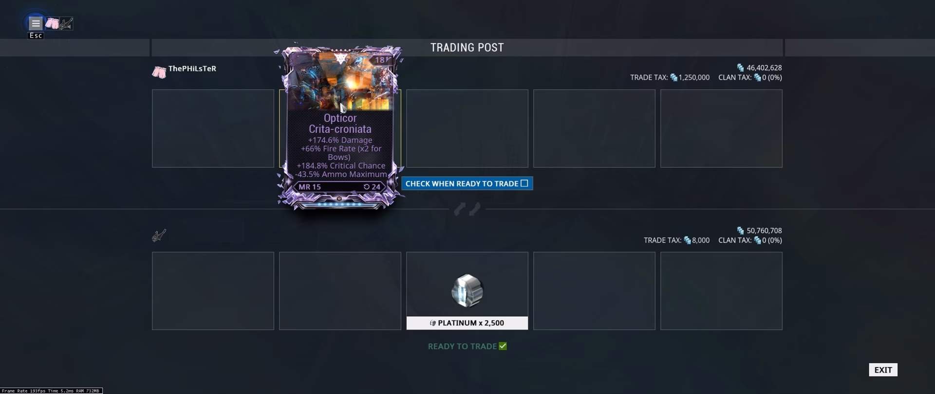 How much tax do clans charge for trading items?