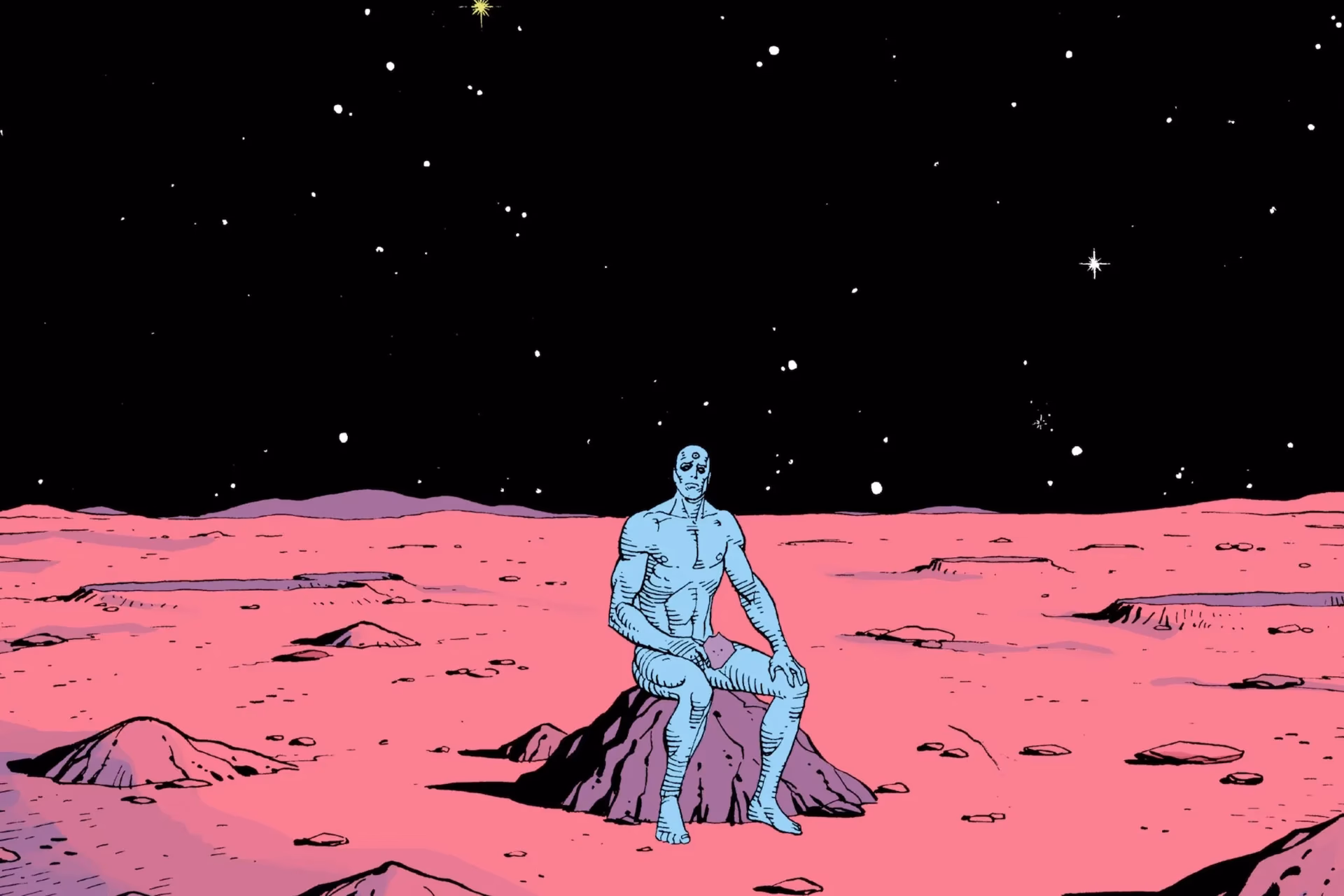Why did Doctor Manhattan visit the Martian?