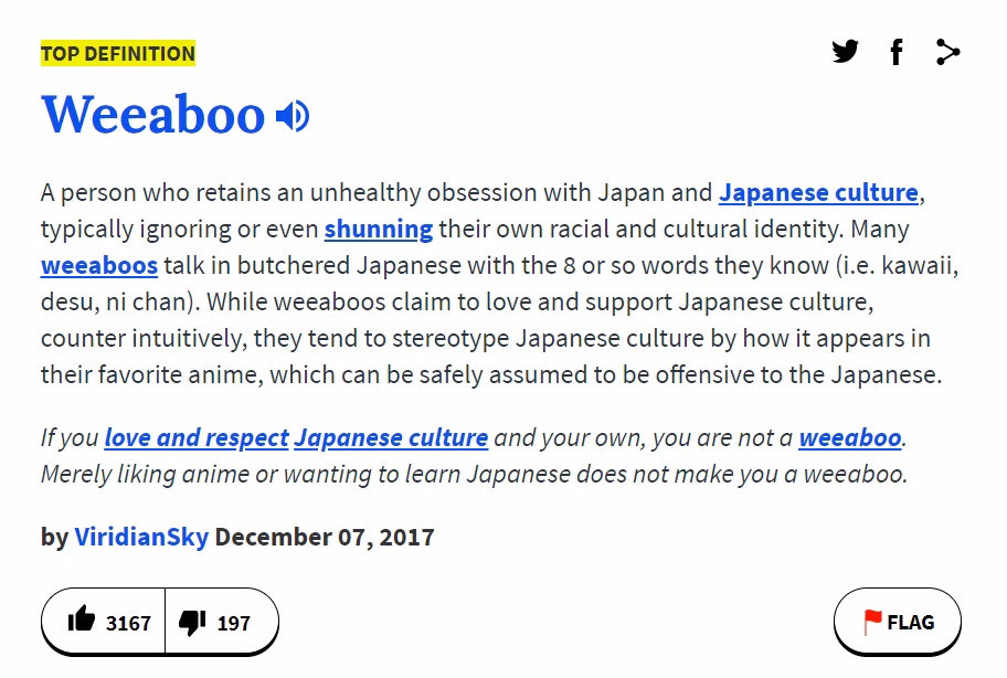What does it mean to call yourself a Weeb?