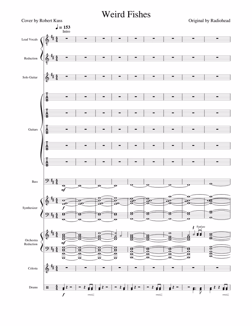 What chords do you use in Weird Fishes - Radiohead?