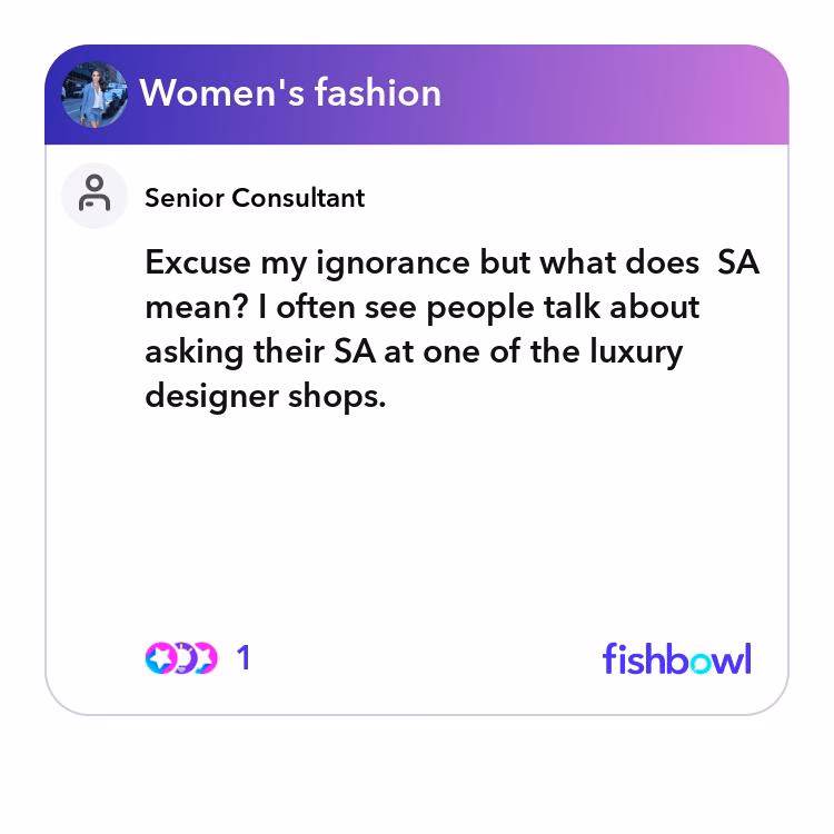 Why should you use sa as an acronym?