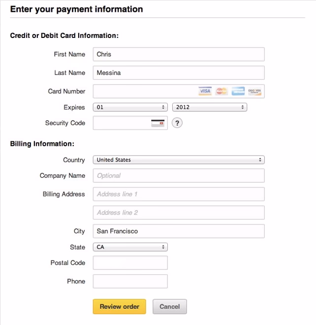 What is a billing address?