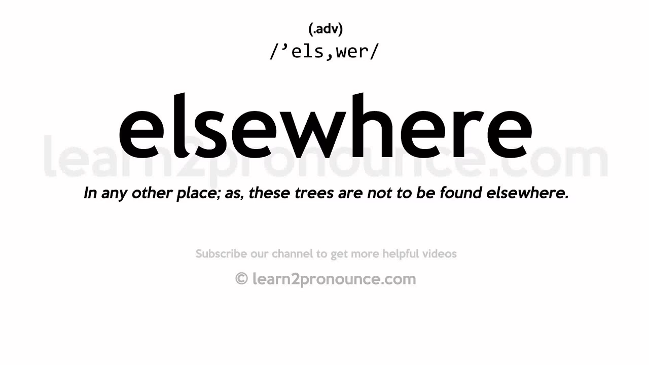 What is a synonym for elsewhere?