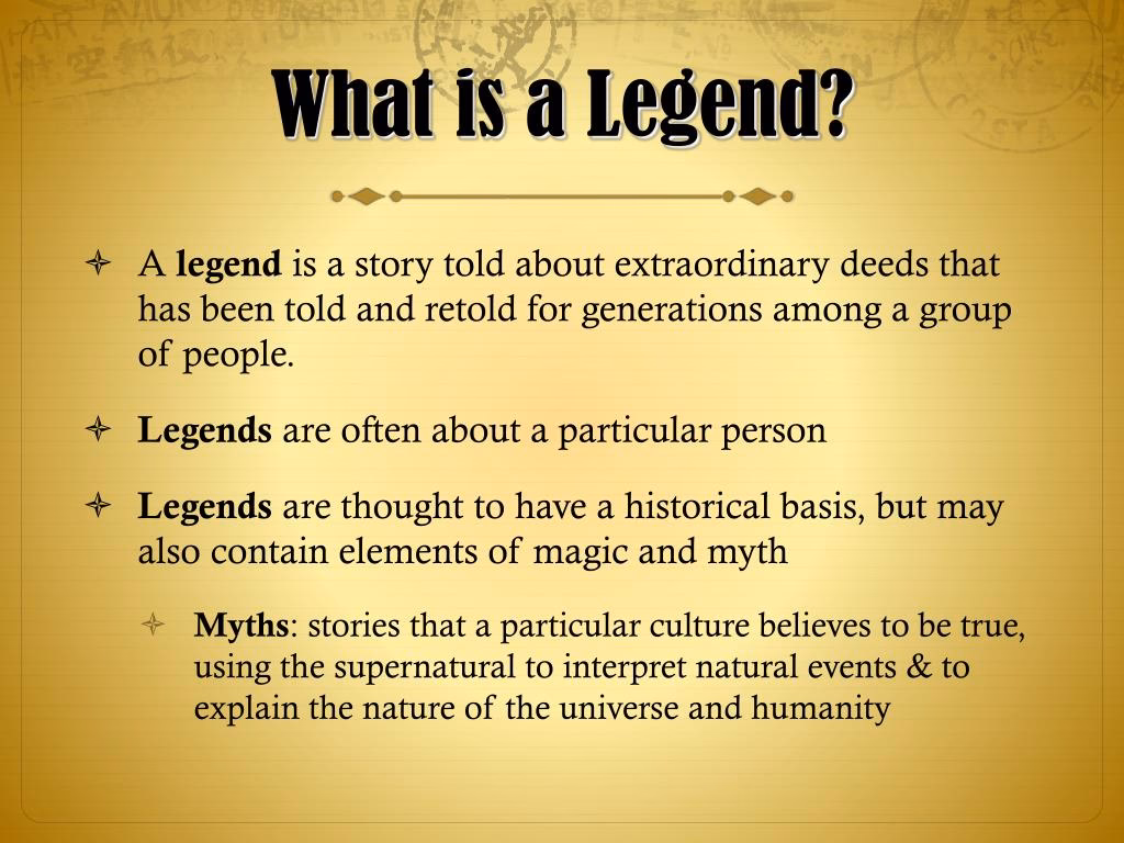 What is a legend?