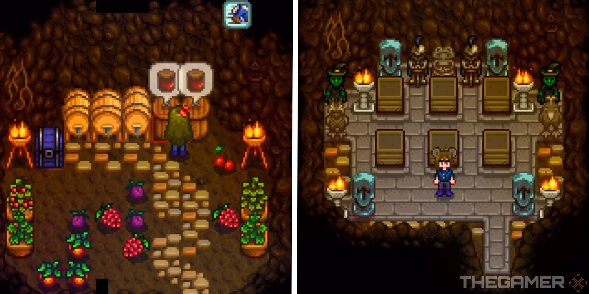 What's the difference between bats and mushrooms in Stardew Valley?