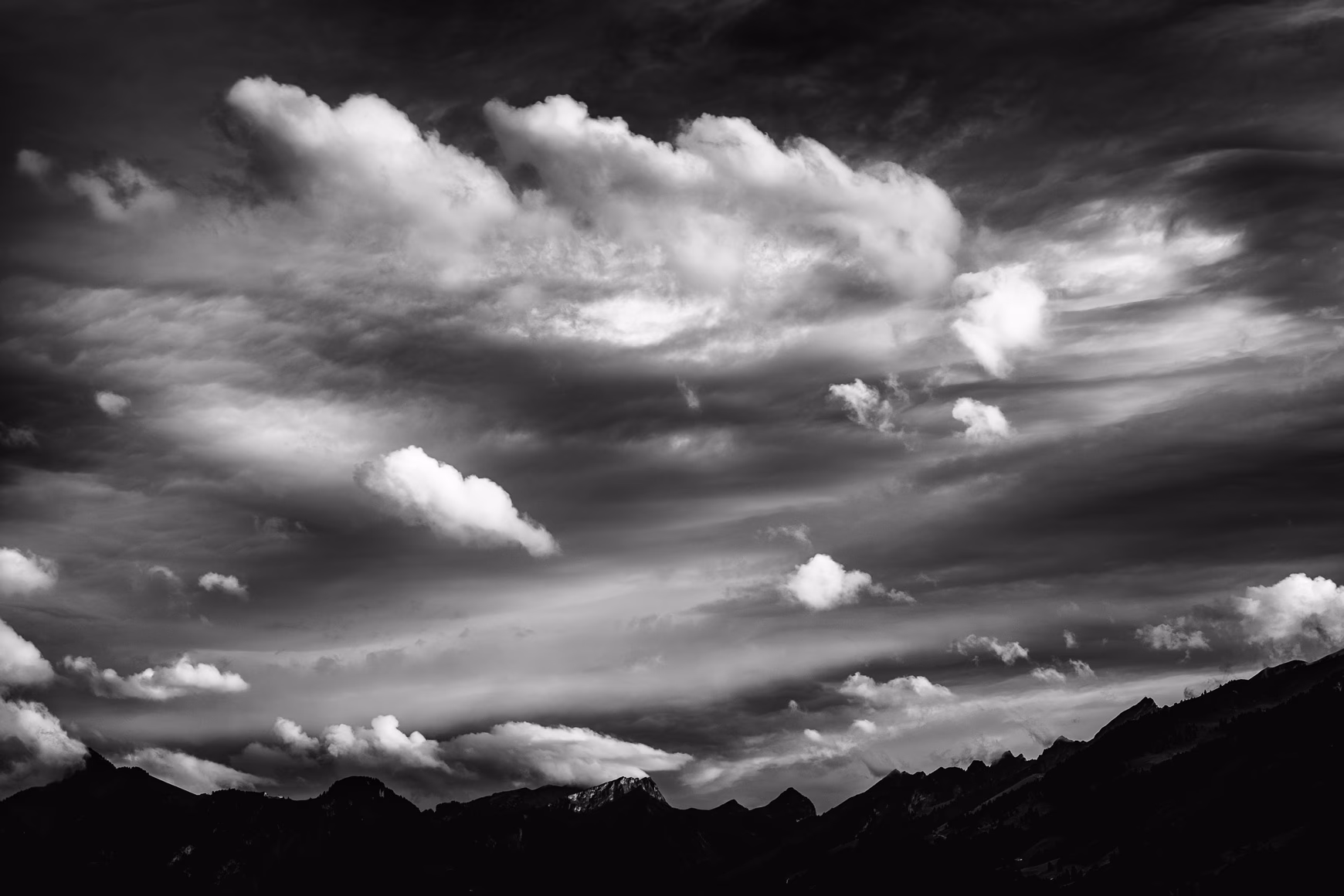 How many black and white sky photos are available?