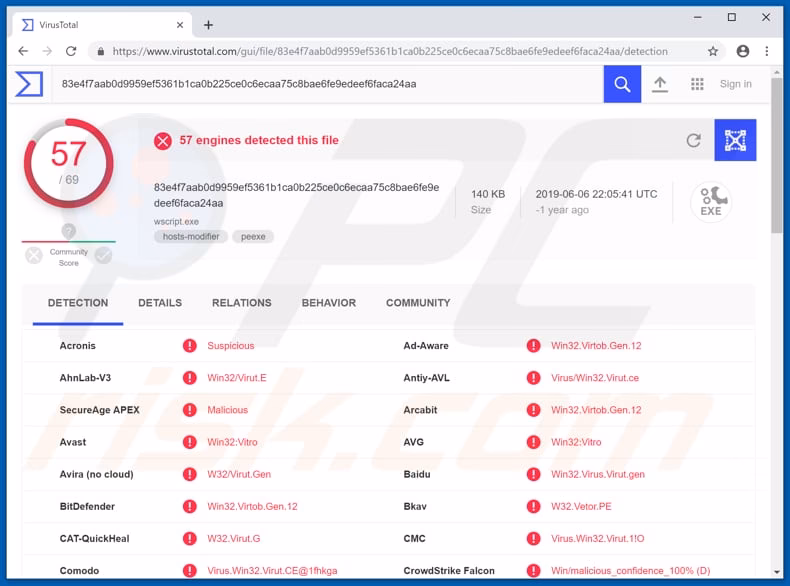 ¿Cuál es la última actualización de wscript.exe?