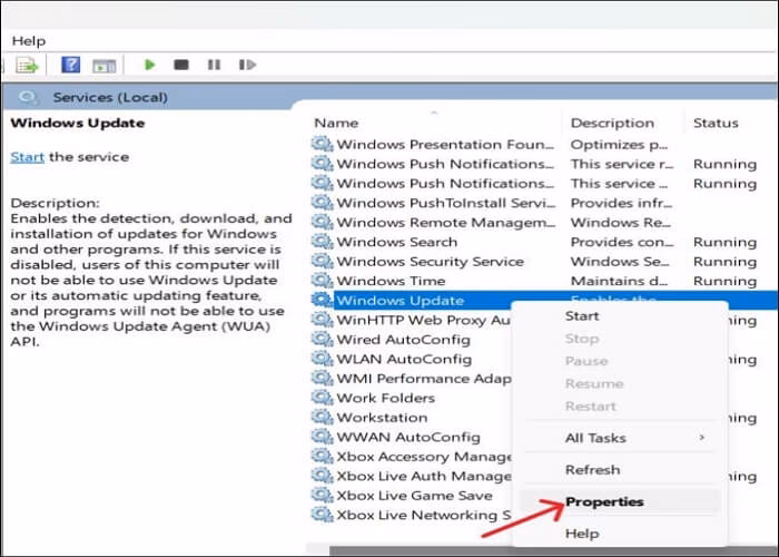 Why can't I stop Windows Update Services?