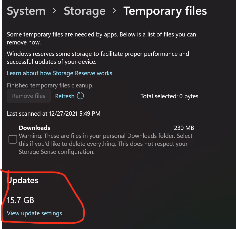 How to delete old Windows Update Files?