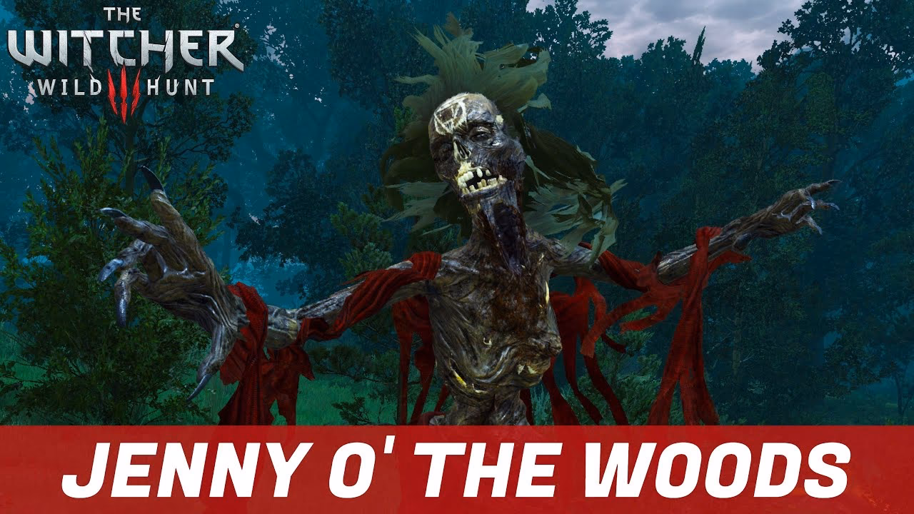 How does The Witcher stop Jenny O' the woods?