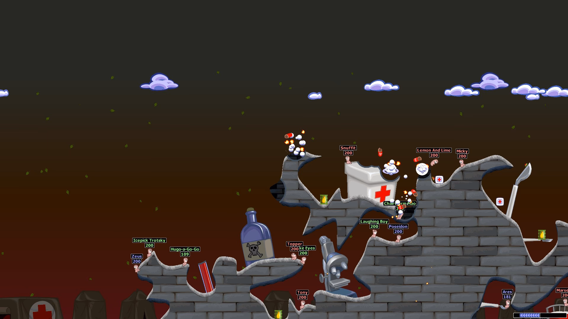 ¿Qué ofrece la versión de evaluación de Worms World Party?