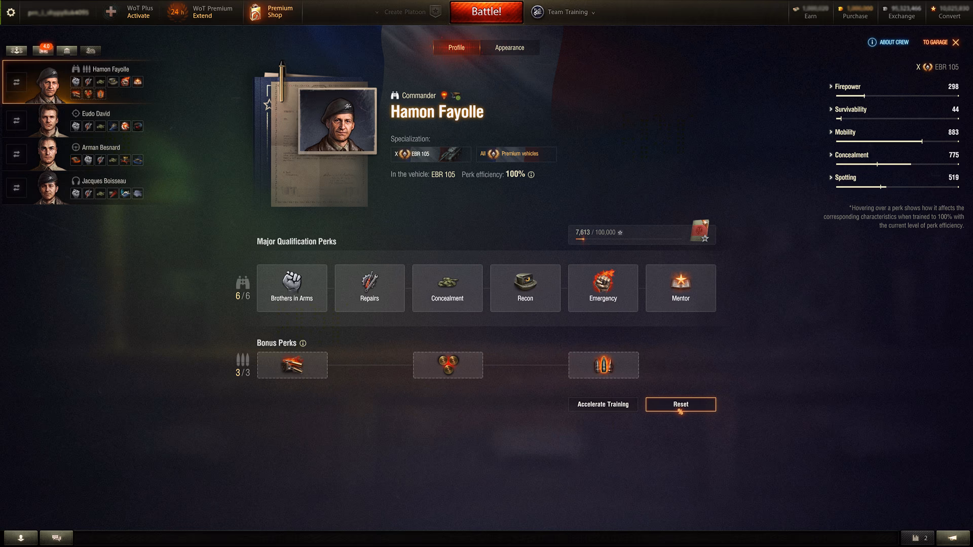 What are the perks & skills in WOT?