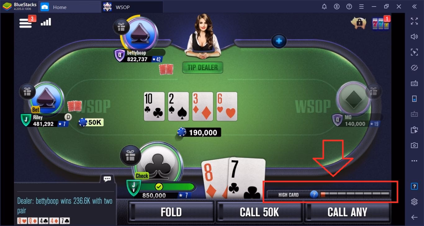 Does tipping help in the WSOP app?