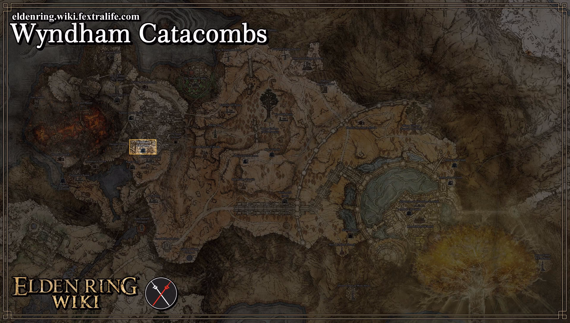 What are the rewards for defeating the Wyndham catacombs erdtree burial watchdog?