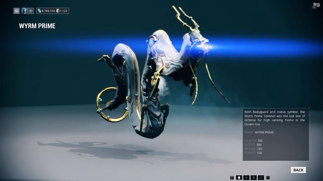 Is wyrm Prime the rarest Sentinel in Warframe?