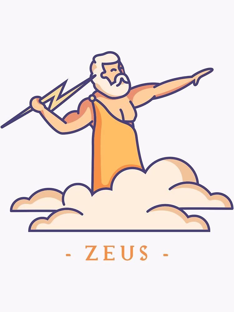 How is Zeus depicted according to Hesiod?
